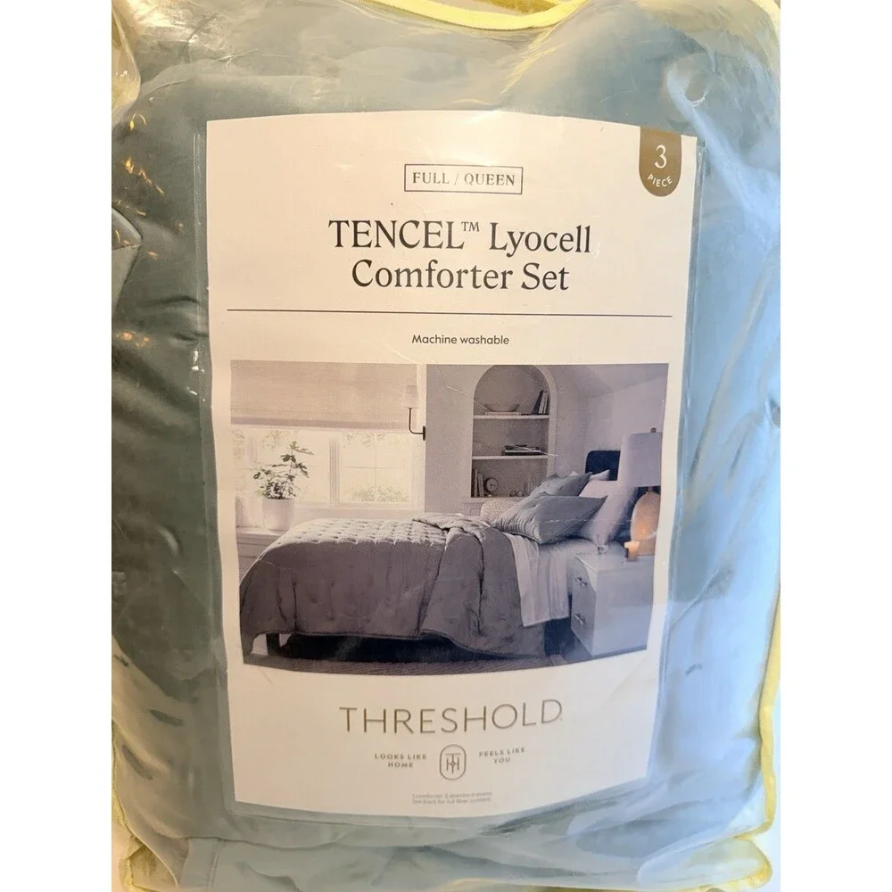 Threshold™ TENCEL™ Full/Queen Comforter & Sham Set Teal 3Pc Cooling 320TC